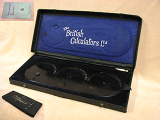 Rare Model C BriCal money calculating machine in case, circa 1910